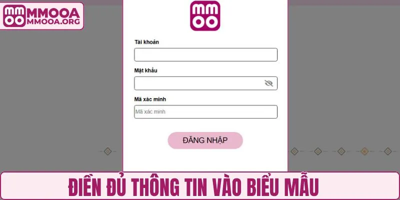 Điền biểu mẫu đăng nhập