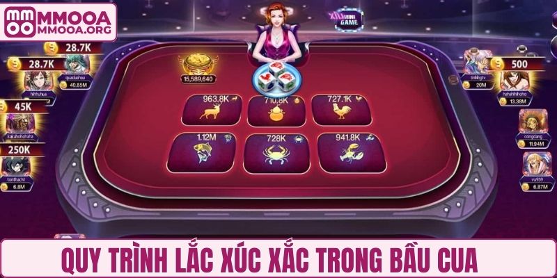 Quy trình lắc xúc xắc trong bầu cua